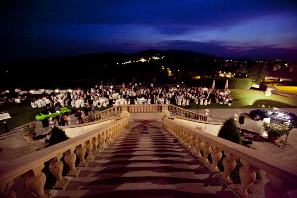 Artimino's stairs where the fshion parade took place - photo Tranchese