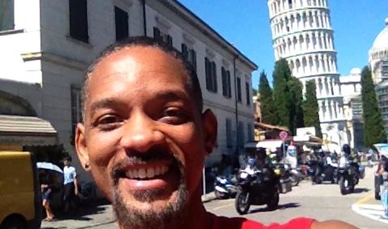 Will Smith's selfie in Pisa