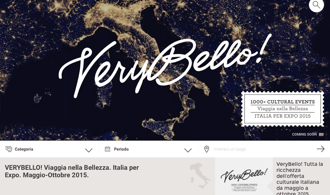 Very Bello! website for #Expo2015