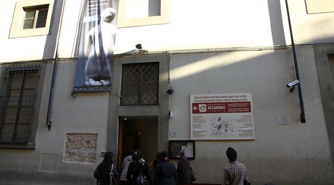 The entrance of the Galleria dell'Accademia