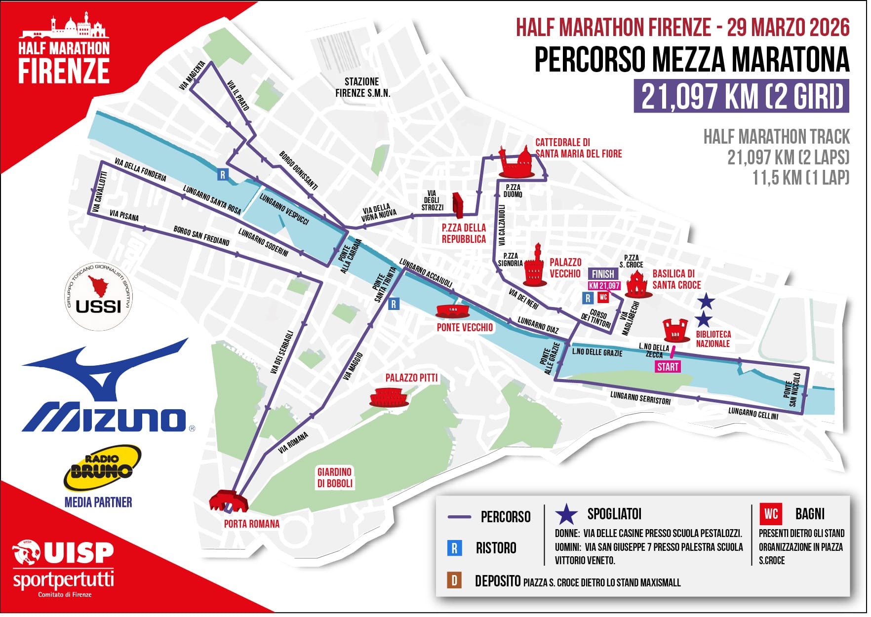 Floransa Yarı Maratonu şehir merkezinden 6.000 koşucuyu çekiyor