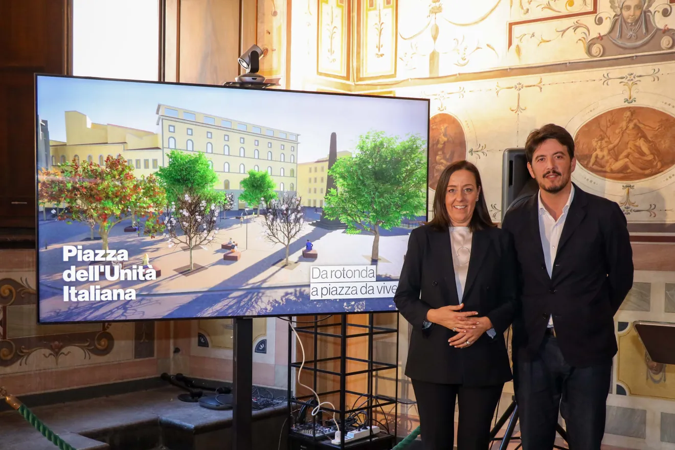 Piazza dell'Unità Italiana, daha fazla ağaç ve daha az trafikle büyük bir yeniden tasarıma hazırlanıyor