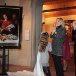 The CEO of Starhotels Elisabetta Fabri and the Mayor of Florence, Matteo Renzi present the restoration of the Madonna of the Veil