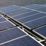 Floating solar panels