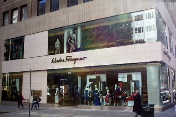 Ferragamo store on Fifth Avenue in New York