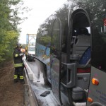 Bus on fire (Vigili del Fuoco)