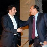 Matteo Renzi concedes the victory to Pierluigi Bersani in the PD Primary Elections
