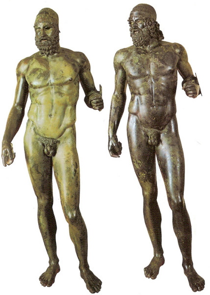 The Riace bronzes were discovered in 1972