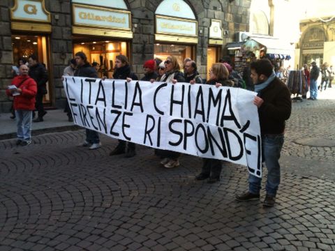 The Pitchfork Movement in the centre of Florence