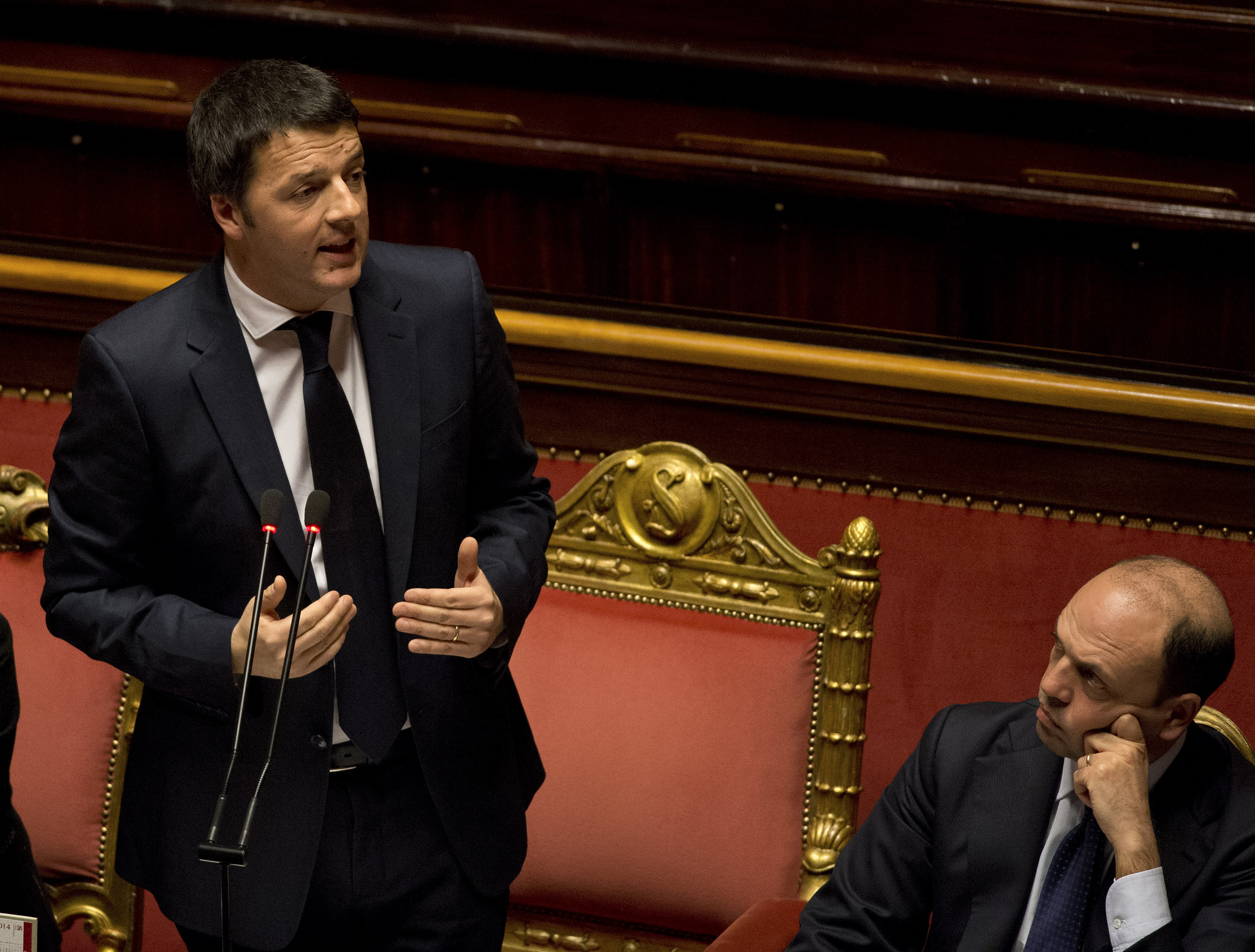 Matteo Renzi at the Senate confidence test (Photo Palazzo Chigi)