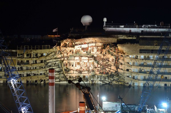 The wreck of Costa Concordia at Isola del Giglio