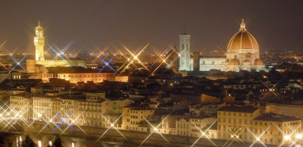 White Night in Florence, Italy