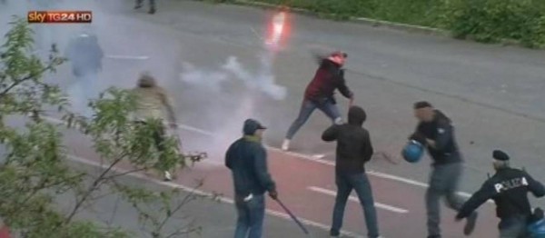 Supportes Injured at the Italian Cup Final