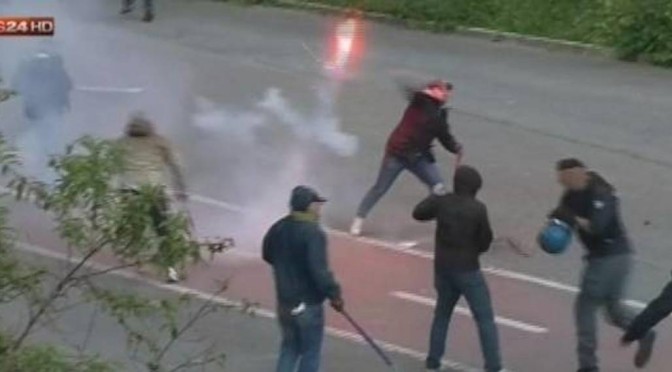 Supportes Injured at the Italian Cup Final