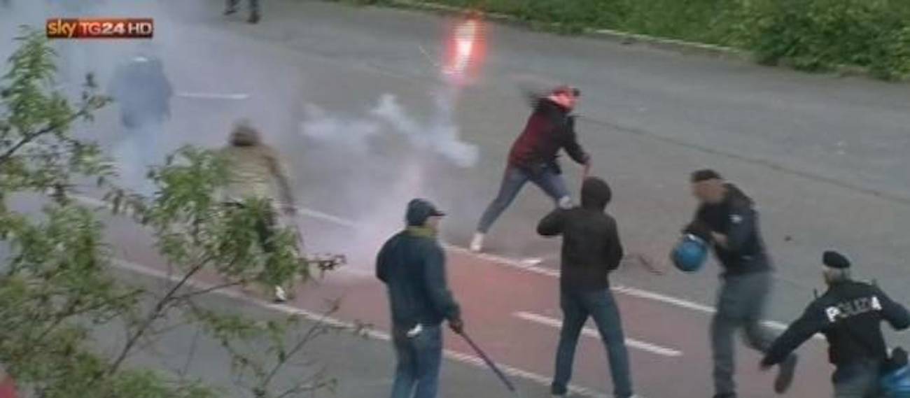 Supportes Injured at the Italian Cup Final