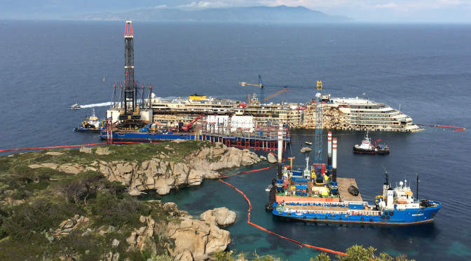 Costa Concordia, Sponson S13 ready for installation