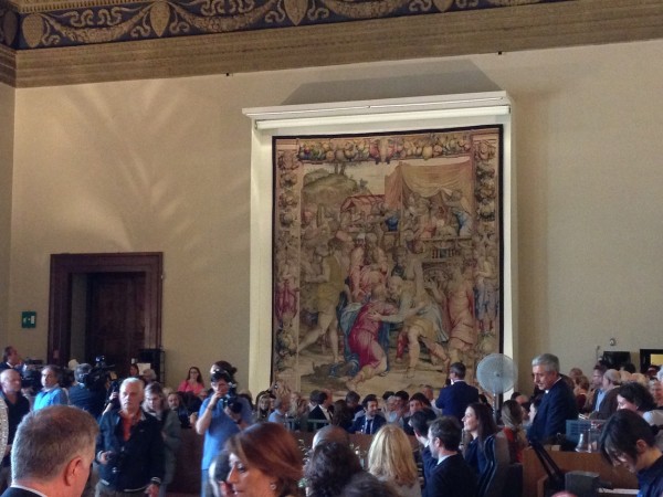 The story of Giuseppe Ebreo's tapestries unveiled in Palazzo Vecchio during the first City Council last Monday June 16, 2014.