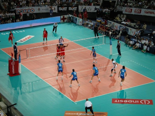 Volleyball: the Italian team vs Russia during the European Championship in 2005