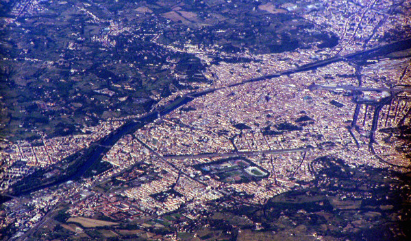 Florence aerial view (Geography by Wikipedia)