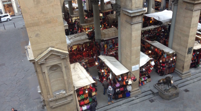 Light snow are falling on Florence