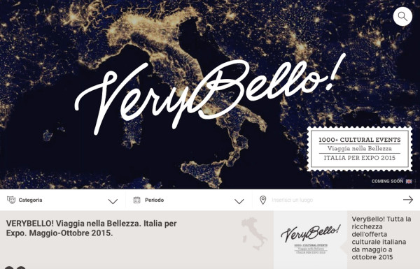 Very Bello! website for #Expo2015