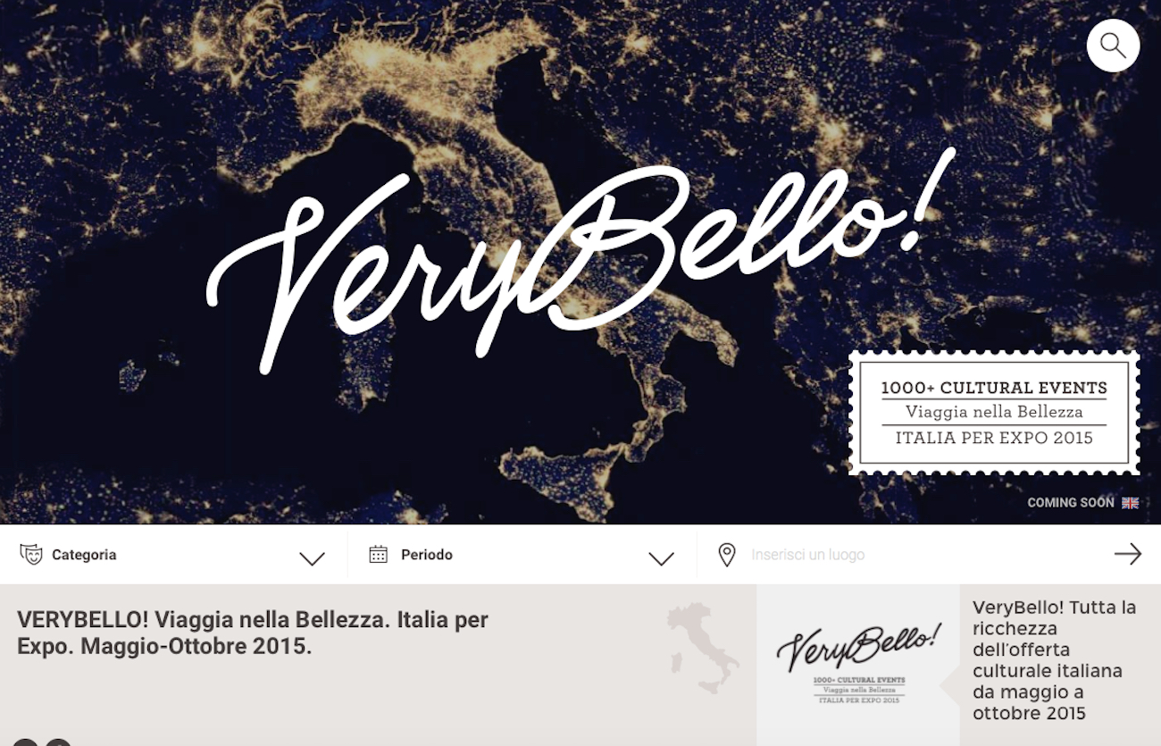 Very Bello! website for #Expo2015