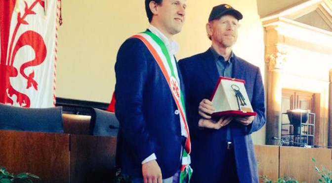 Ron Howard recived the keys of the city of Florence