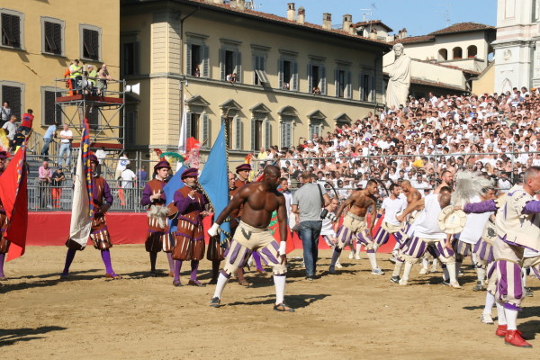Historic football in Santa Croce, Florence, Italy