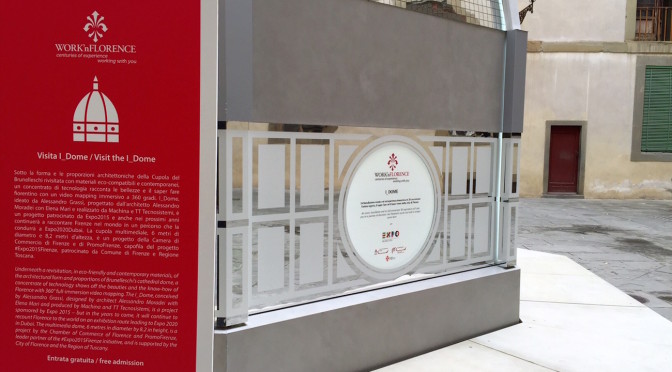 It’s called I_Dome and it will be standing in the heart of Florence from 1 May through 31 October 2015,