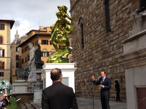 Jeff Koons presents his work in Florence, Italy