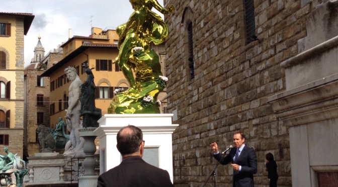 Jeff Koons presents his work in Florence, Italy