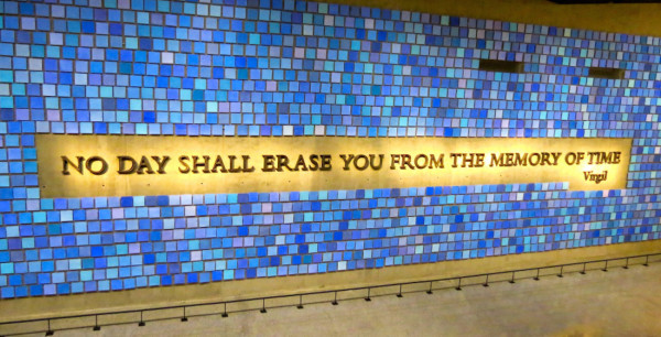 September 11 memorial wall in New York