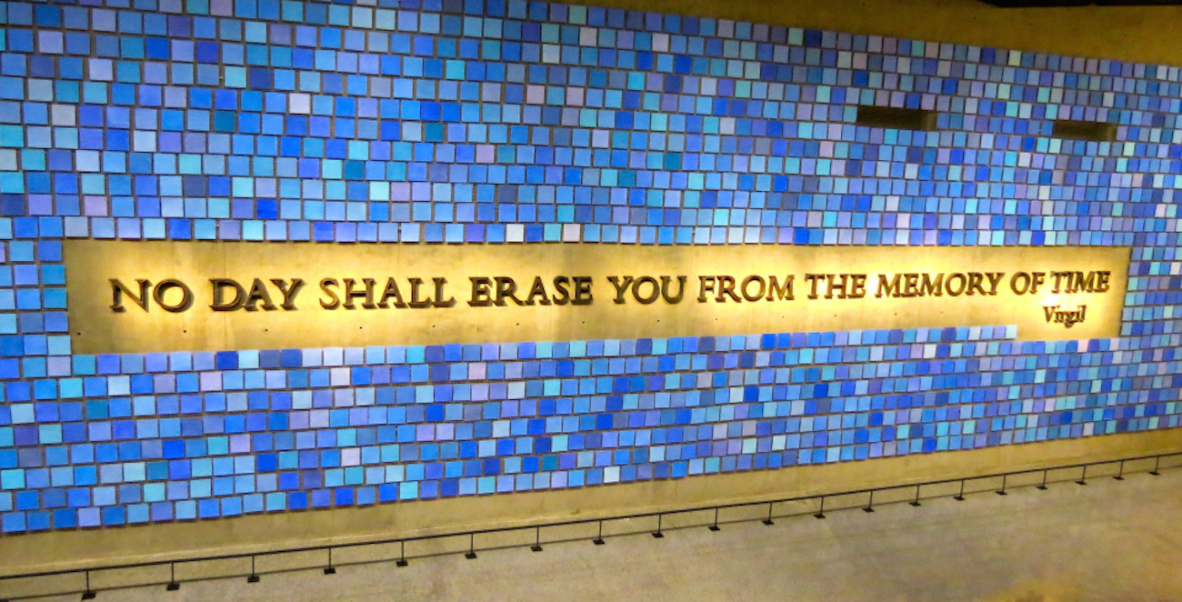 September 11 memorial wall in New York