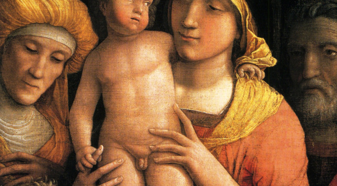 Mantegna's Holy Family With A Saint