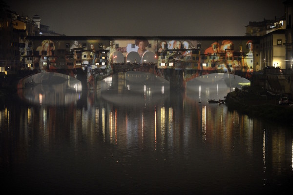 Ponte Vecchio lights during the F-Light 2015 Festival in Florence
