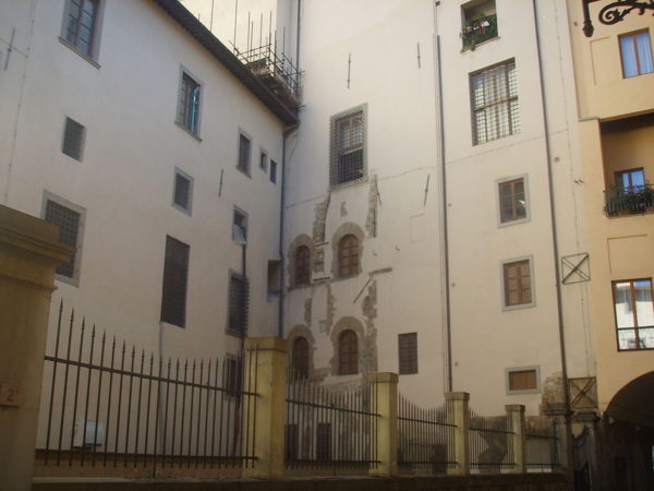 The backside of the Uffizi Gallery where a car bomb was set in May 27, 1993