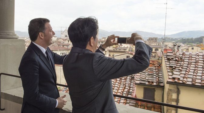 Matteo Renzi and Shinzo Abe in Florence (Source: Governo italiano)