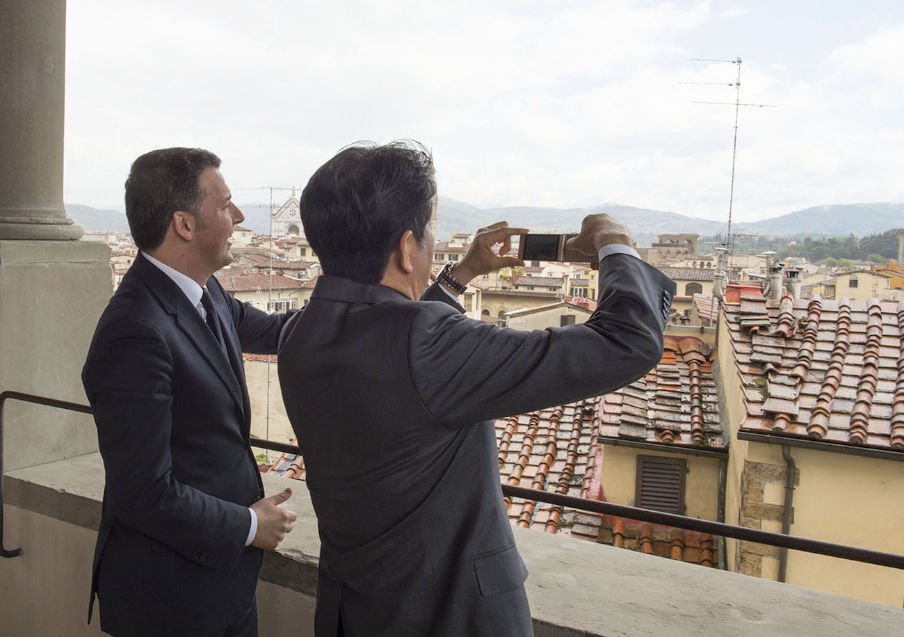 Matteo Renzi and Shinzo Abe in Florence (Source: Governo italiano)