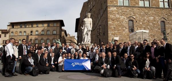The hi-tech orchestra in piazza Signoria