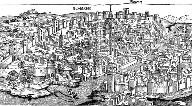 The city of Florence, Italy, during 1493