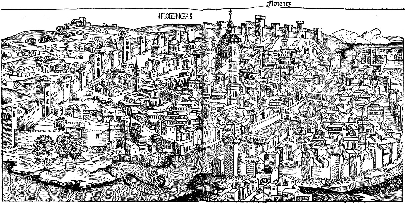 The city of Florence, Italy, during 1493