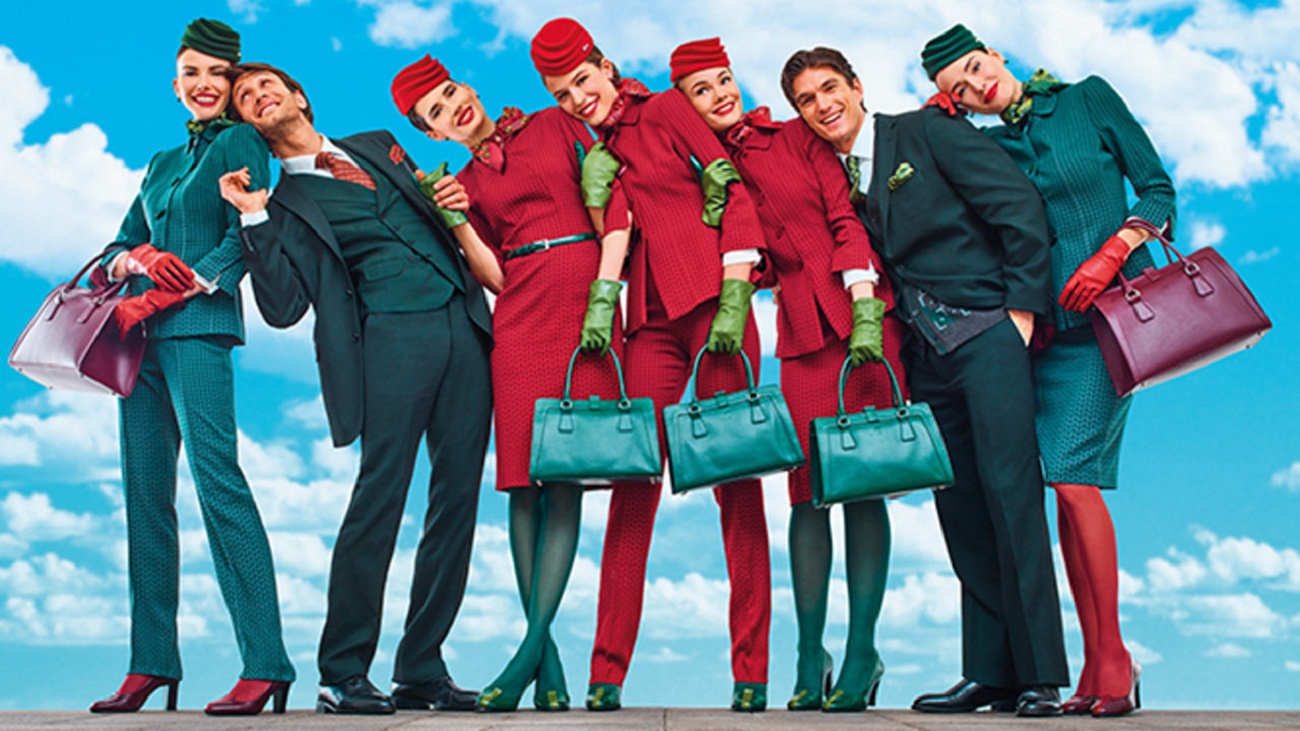 Alitalia flight attendants start wearing new uniforms