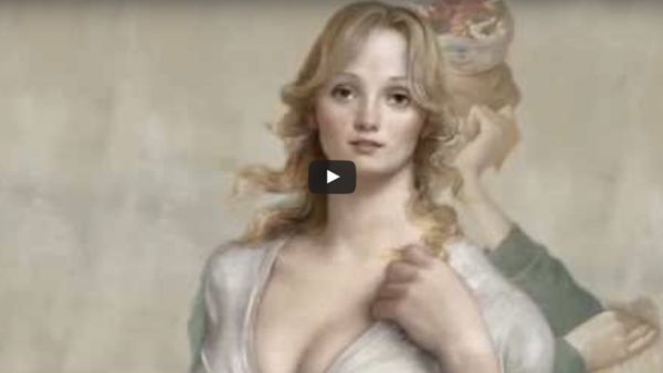 John Currin paintings displayed in Museo Bardini, Florence