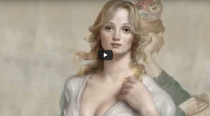 John Currin paintings displayed in Museo Bardini, Florence