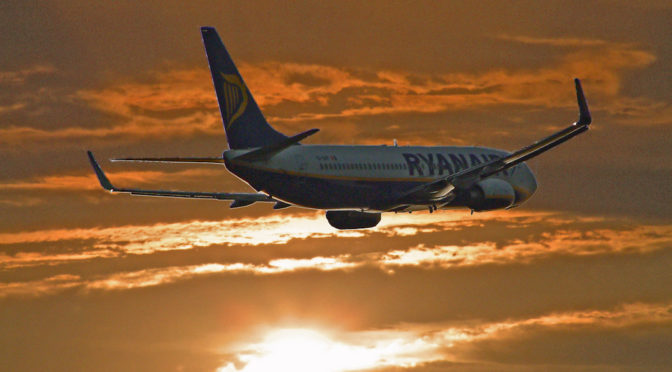 Ryanair Sunset Takoff