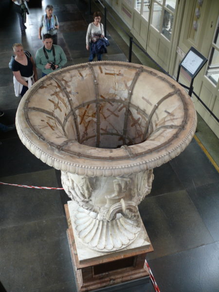 The Medici Vase under restoration