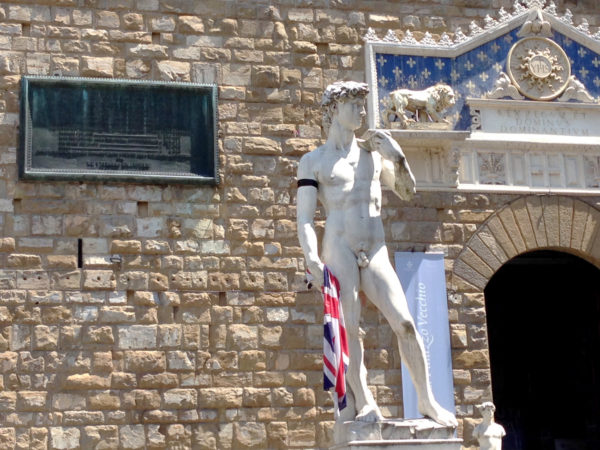 Black ribbon for the Florence's David