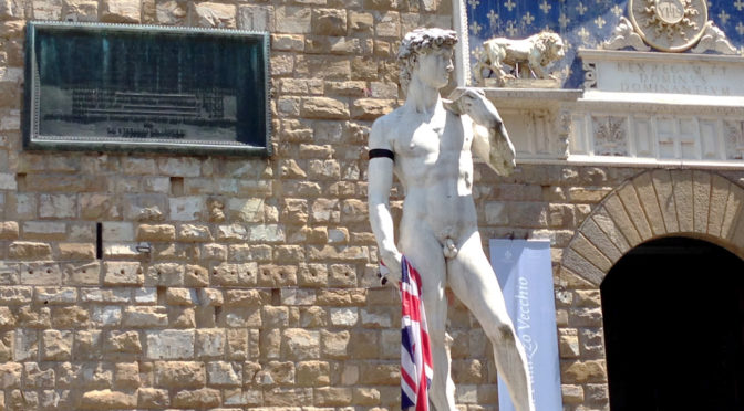 Black ribbon for the Florence's David