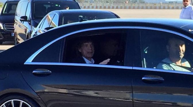 Rolling Stones arrives to Pisa in Tuscany