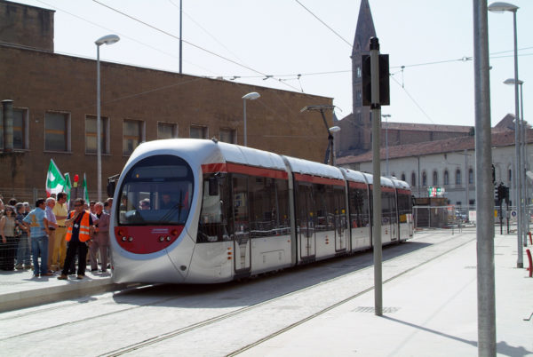 Tram is part of public transportation in Florence